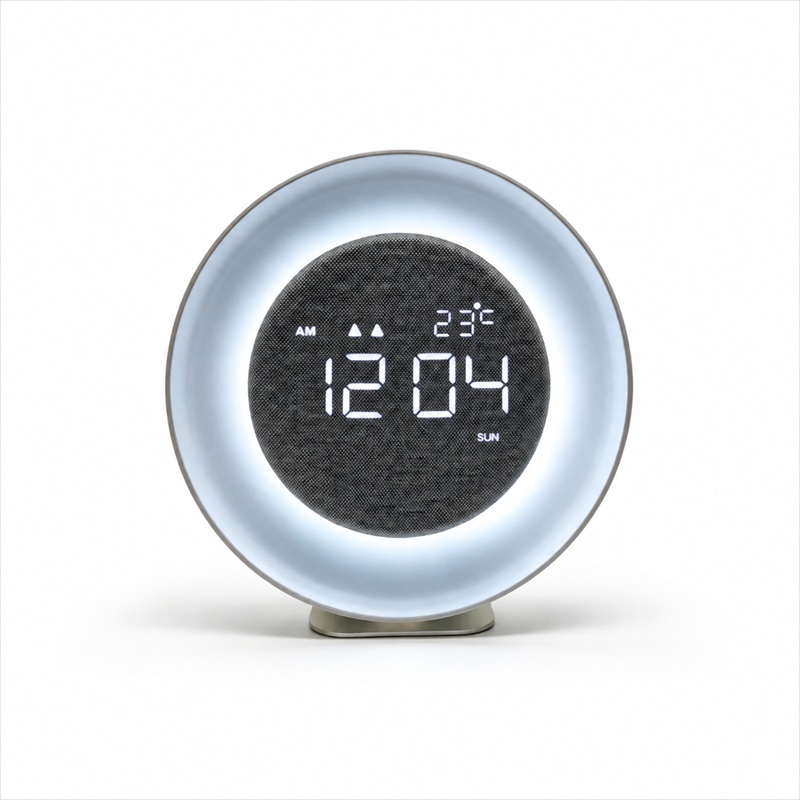 Wall Mounted Sunrise Alarm Clock With Light